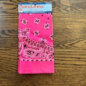 Pink Bandanna with Paisley Design